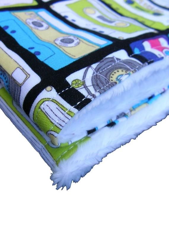 RETRO CASSETTE TAPES Minky Baby Blanket