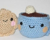 Little Cup and Cookie amigurumi crochet pattern - PDF Digital Download