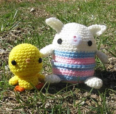 Chickie and Bunny Box amigurumi crochet pattern - PDF Digital Download