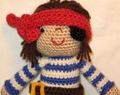 Pirate Doll - amigurumi crochet pattern PDF Digital Download