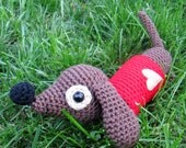 Dachshund Dog crochet pattern - PDF Digital Download