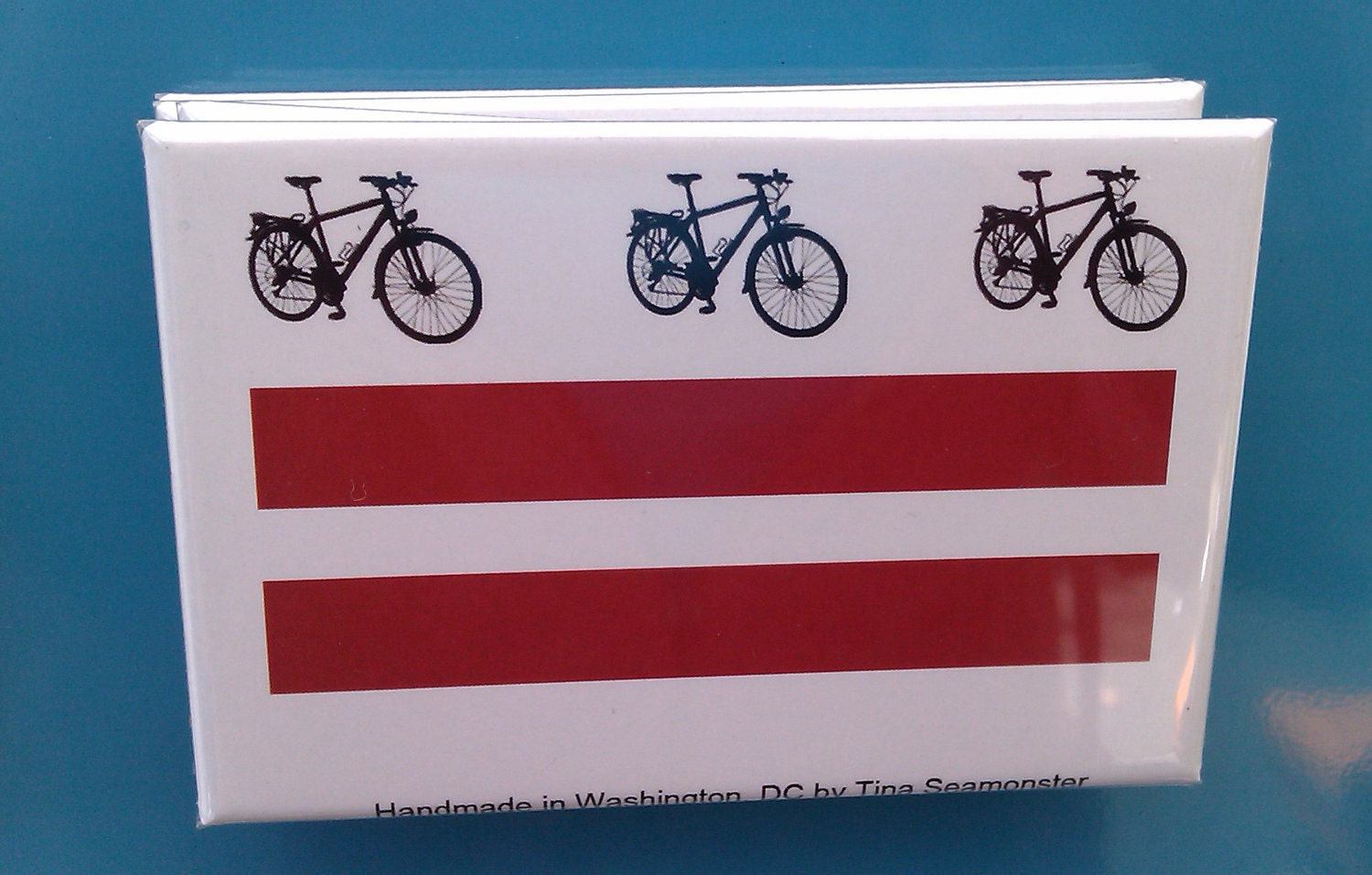 I Love DC and My Bike Fridge Magnet