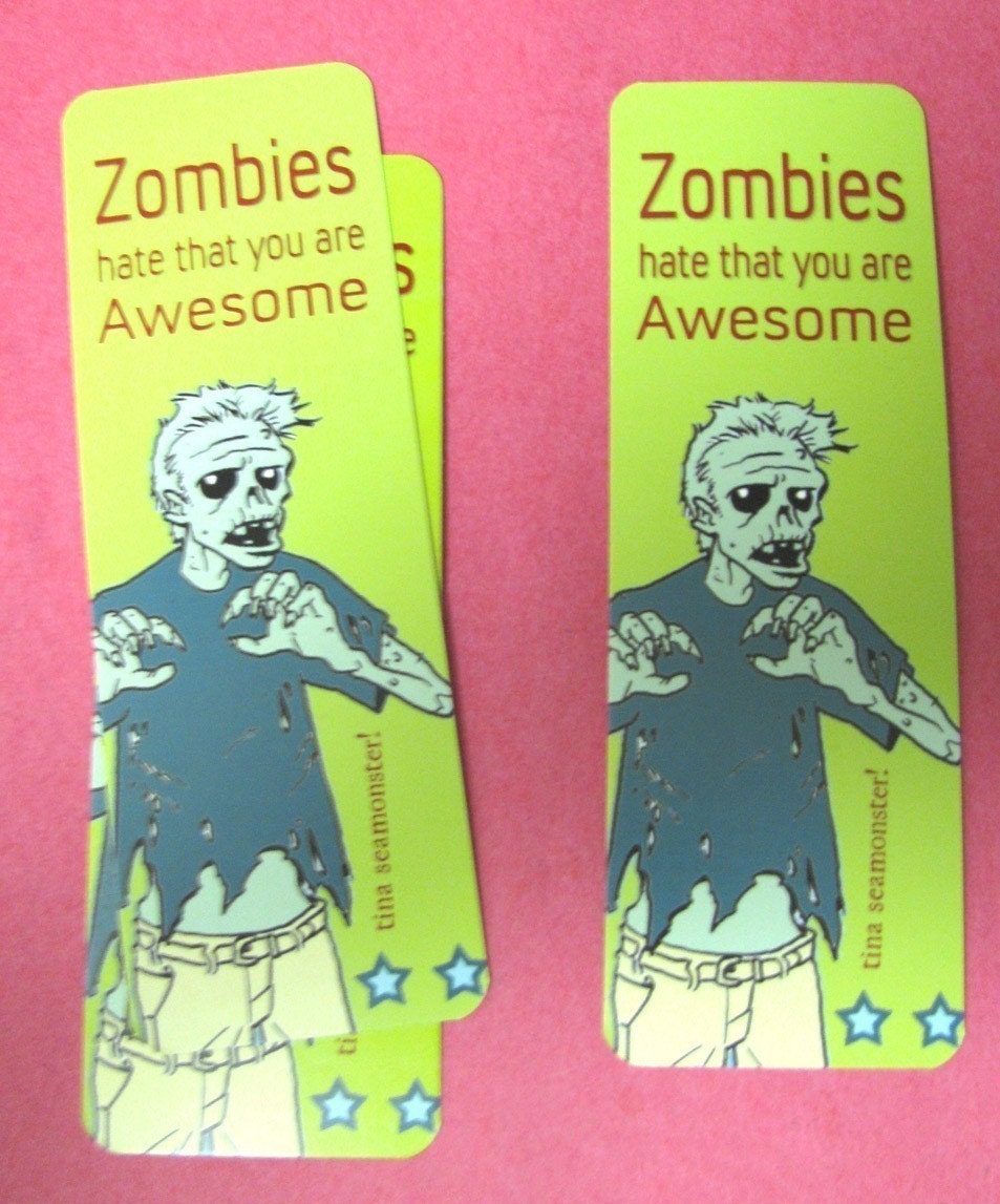 3 Zombies Hate that You are Awesome Bookmarks