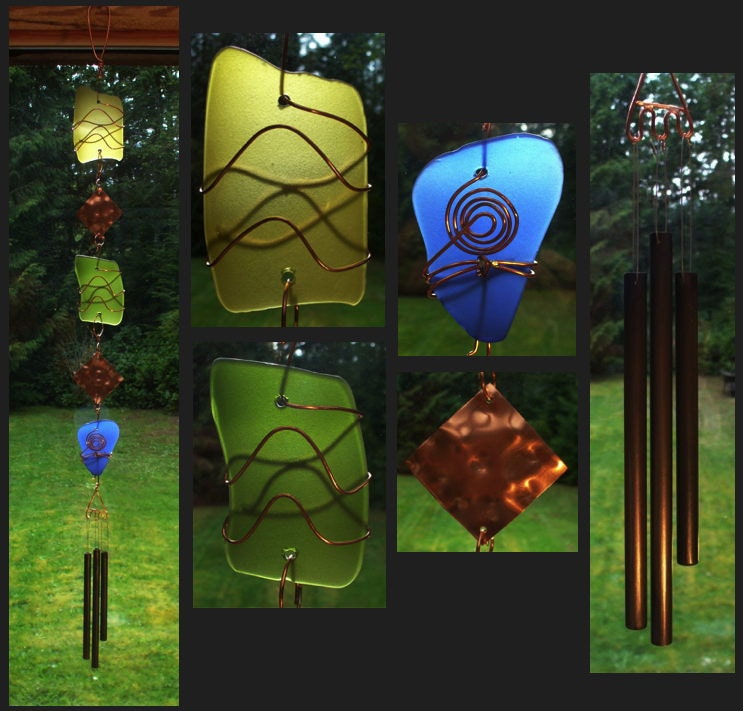 Wind Chime, Stained Glass, Beach Glass, Sea Glass, Windchime, Windchimes, Wind Chimes, Suncatcher
