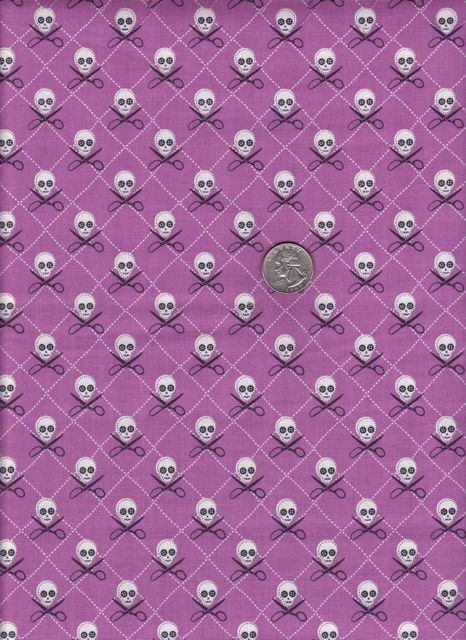 Fat quarter - Quilt Pirates in Lavender - Michael Miller cotton quilt fabric