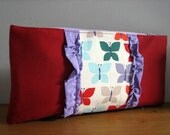 SALE - Ruffle Clutch - Flutter