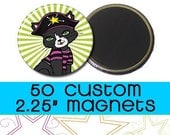 50 Custom 2.25" Magnets (FULL COLOR) Professional Quality 2.25 Inch