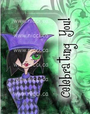Greeting Card by a Glitzy Gal ...    "Celebrating You"
