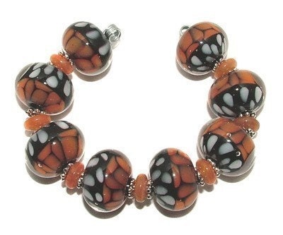 Flight of Fancy - lampwork bead set by K. Urato SRA