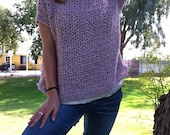 PDF PATTERN Crochet Oversized Top/Sweater Pullover Easy/Beginner Customizable