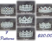 PATTERN BUNDLE - All 7 Gingersnap Boutique Crochet Crown Patterns