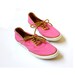 vintage 1980's NEON PINK jantzen canvas leather sneaker shoes