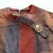 vintage 1950's juniors HARVEST PLAID brass chain wool dress