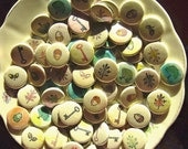Handmade Wedding Favors -mighty oaks from little acorns grow-100 Handmade 1 Inch Pinback Buttons