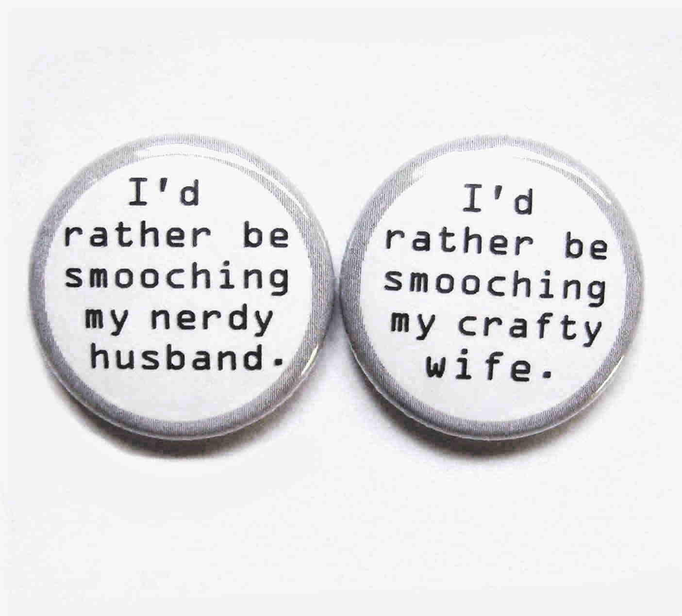 The Dynamic Duo-1 Inch Buttons For Married Cool People