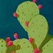 Original Soft Pastel Study of Cactus with Fruit Tunas by Diane Cutter
