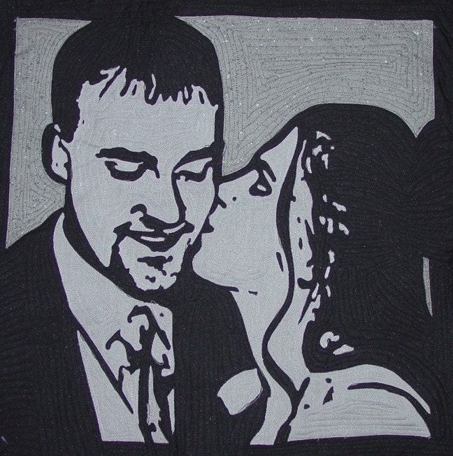 personalized art portrait quilt  8x10