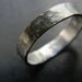 Lightly Frosted Silver  Wedding Band