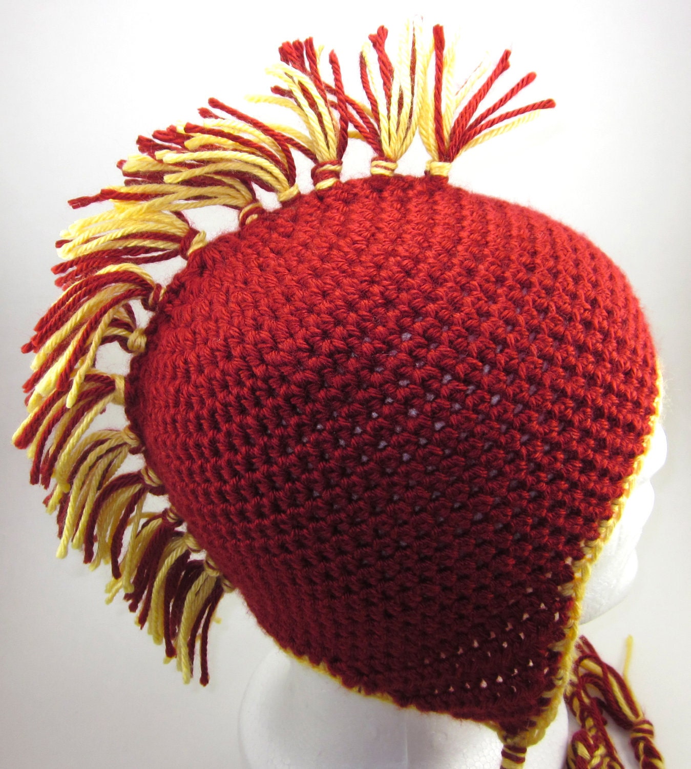 Mohawk Beanie Hat with Earflaps