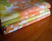 Reclaimed Vintage Linens, Earthy Flowers, 1 yd