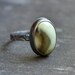 pistachio jelly bean ring - sterling silver and imperial jasper