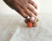 Crochet Ring. Statement Jewelry Personal Ring. Freeform Crochet Ring. Semilla Semilla