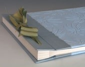 Handmade Photo Album - Blue Embossed Daisy - Large