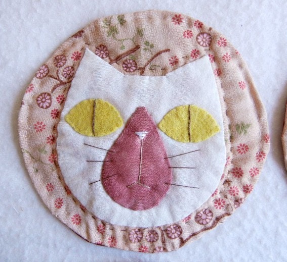 Cat large size coasters - set of 4 -