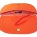 Coral Monochromatic Pleated Silk Clutch Purse