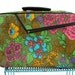 RESERVED 60s Flower Case - Vintage Mini Suitcase - Weekend Luggage - Tote Bag - Moss Green Floral Fabric Flowers
