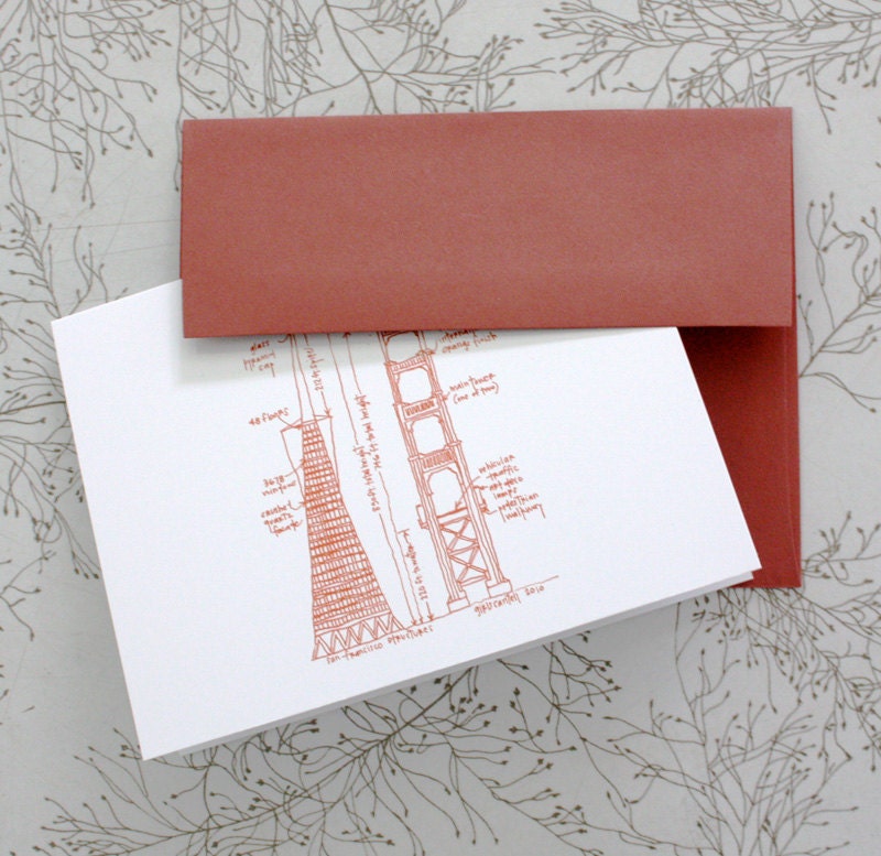 San Francisco blank note card