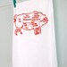 Butcher's Diagram of a Pig floursack towel