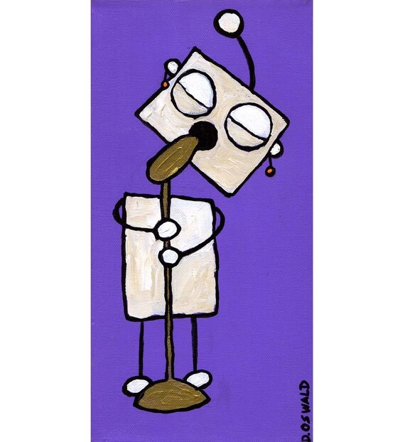 Robot Singer Painting