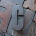 Antique Letterpress Wood Type Printers Block Letter C