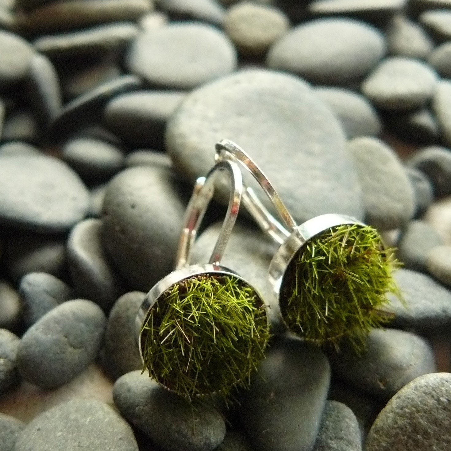 Gather Moss Earrings, Medium
