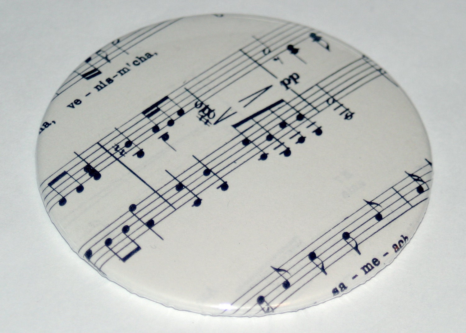 Vintage Sheet Music Pocket Mirror