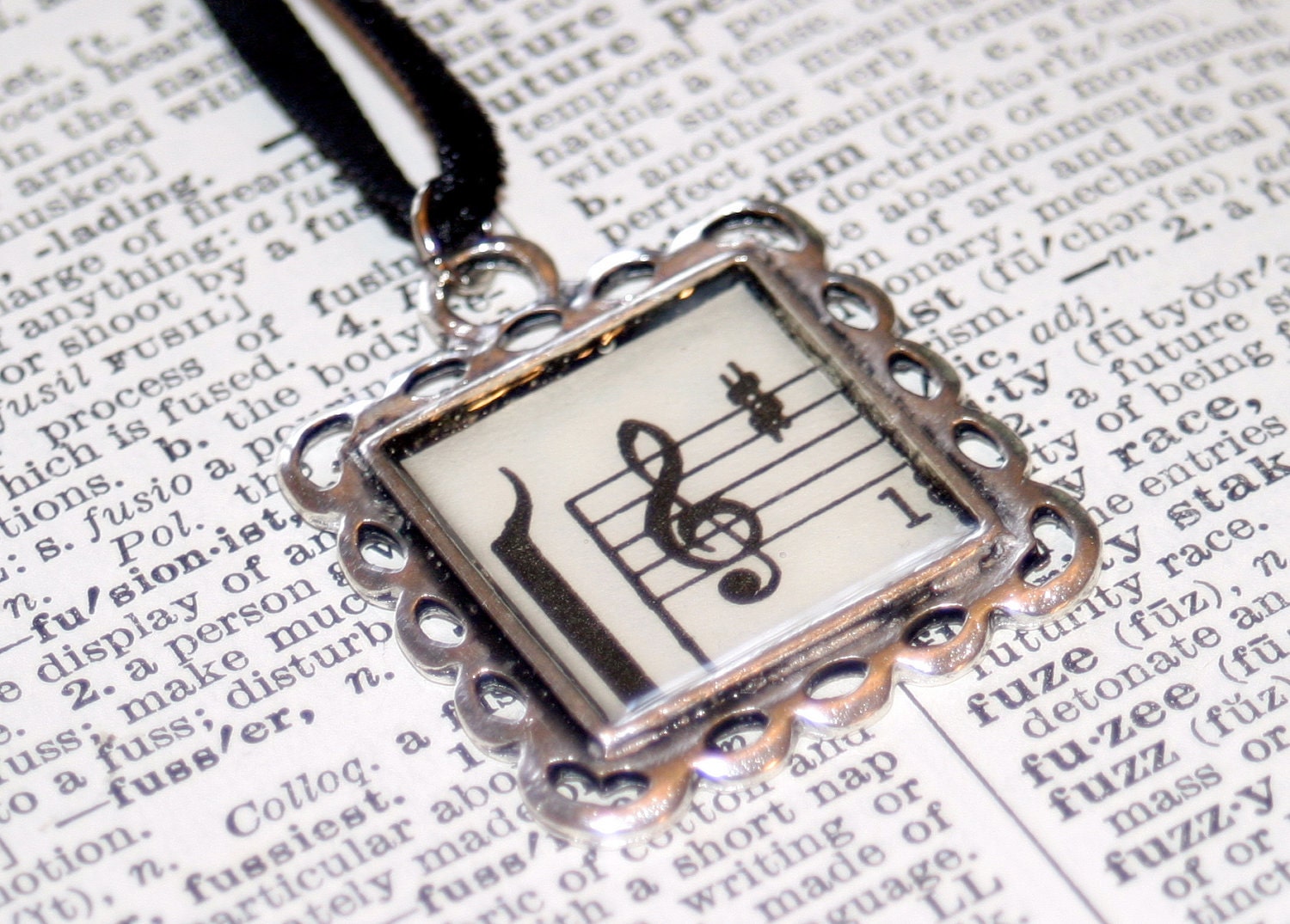 Vintage Sheet Music Necklace