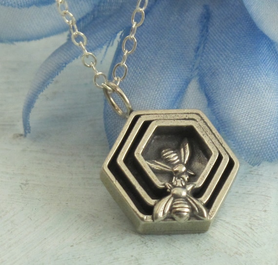 Honeycomb Necklace - in sterling silver by Kathryn Riechert