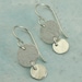 Subtle Textures Dangle Earrings - sterling silver with linen and hammered textures by Kathryn Riechert