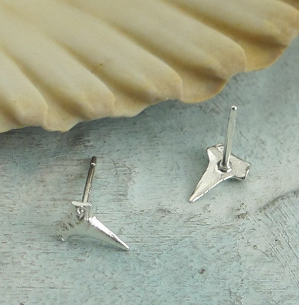 Shark Teeth Stud Earrings - Lookin' Sharp - in sterling silver by Kathryn Riechert