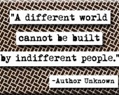 Different World Quote Magnet (no.250)