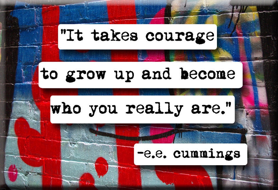 e.e. cummings quote Magnet or Pocket Mirror (no.116)