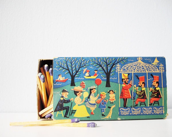 Match box vintage mid century - Ohio Blue Tip collectible box of matches