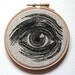 Human Eye Hand Embroidered Illustration Wall Plaque