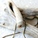 Antler necklace antler tip with crinoid stem tribal boho unisex under 40