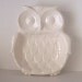 Forest Owl Spoon Rest Tray In White Soap Tray Dish Ceramic Hostess Gift