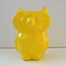 Ceramic Owl Vase Vintage Design Lemon Yellow