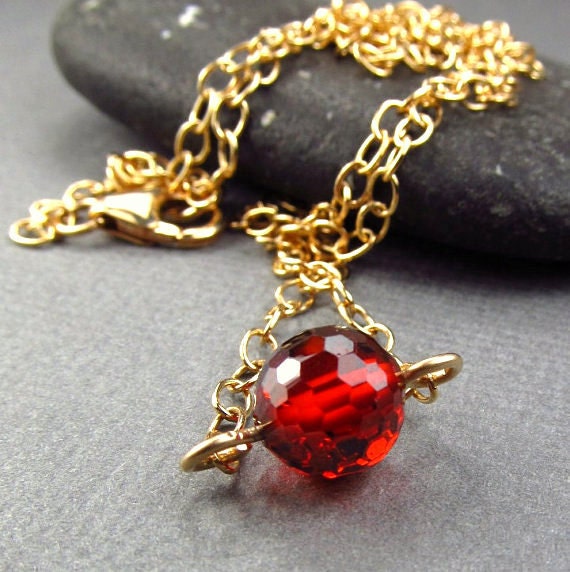 Red Gold Pendant Necklace Gold Chain Pendant Apple Red Pendant Cubic Zirconia Ample Goddess Jewelry