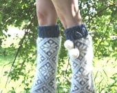 PDF Knitting Pattern - Starry Night Legwarmers