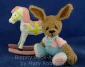 Bippity - Miniature OOAK Bunny Artist Thread Crochet Bear Friend - FREE SHIPPING